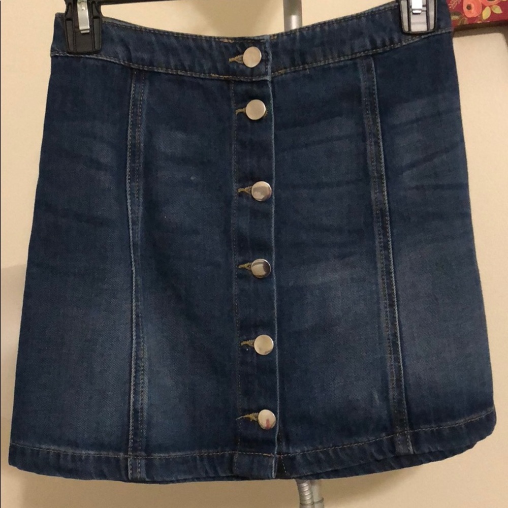 Button down jean skirt